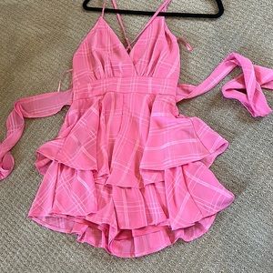 Pink lily romper